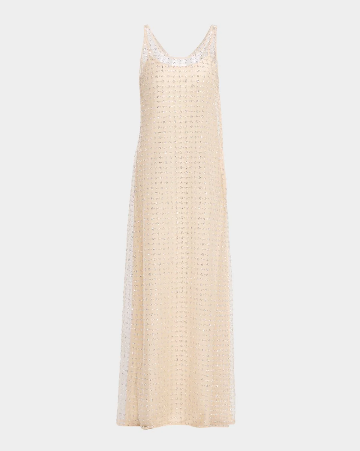 Aurielle Beaded Tulle Maxi Dress - 1