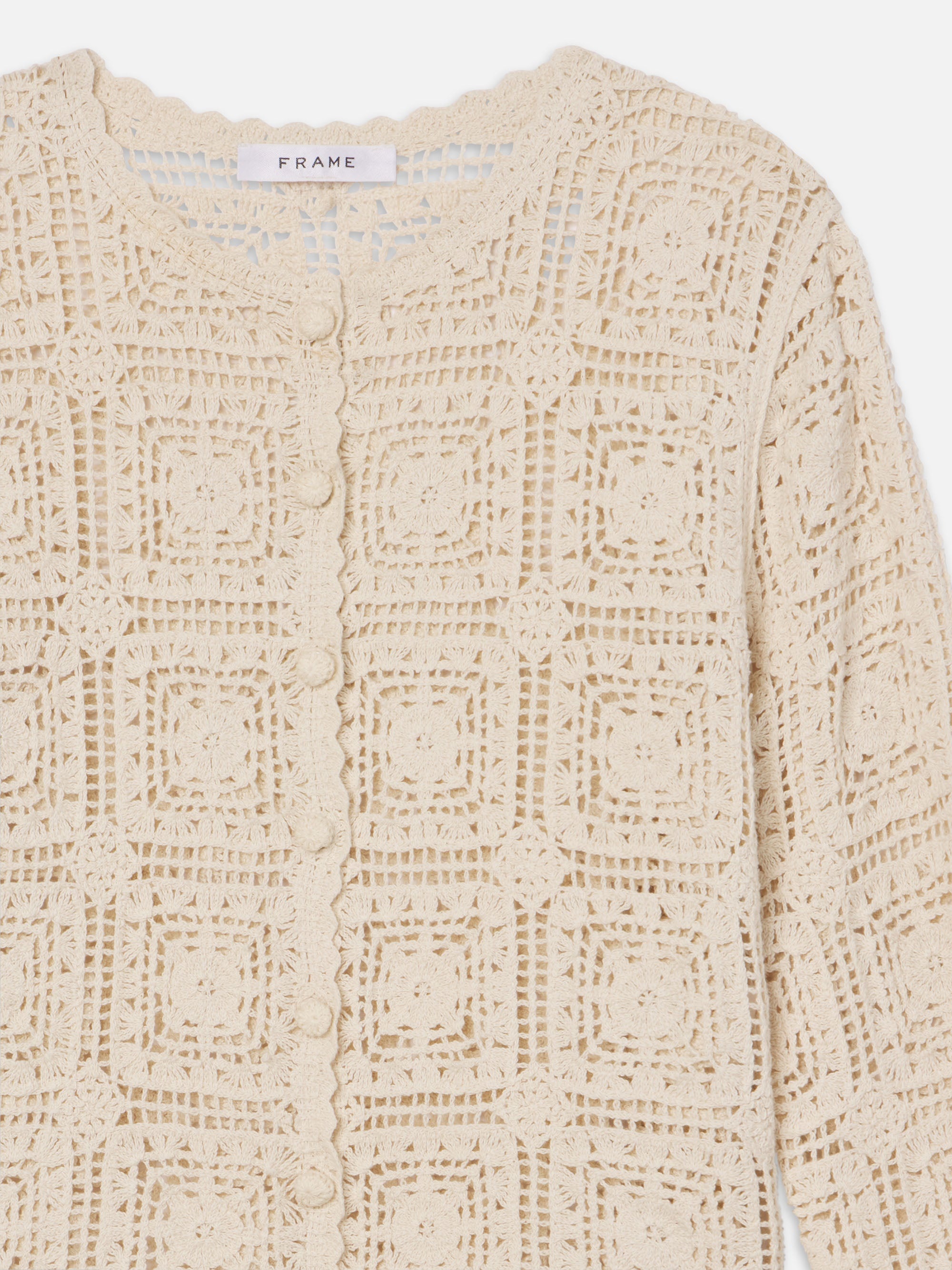 The Crochet Cardi in Cream - 4