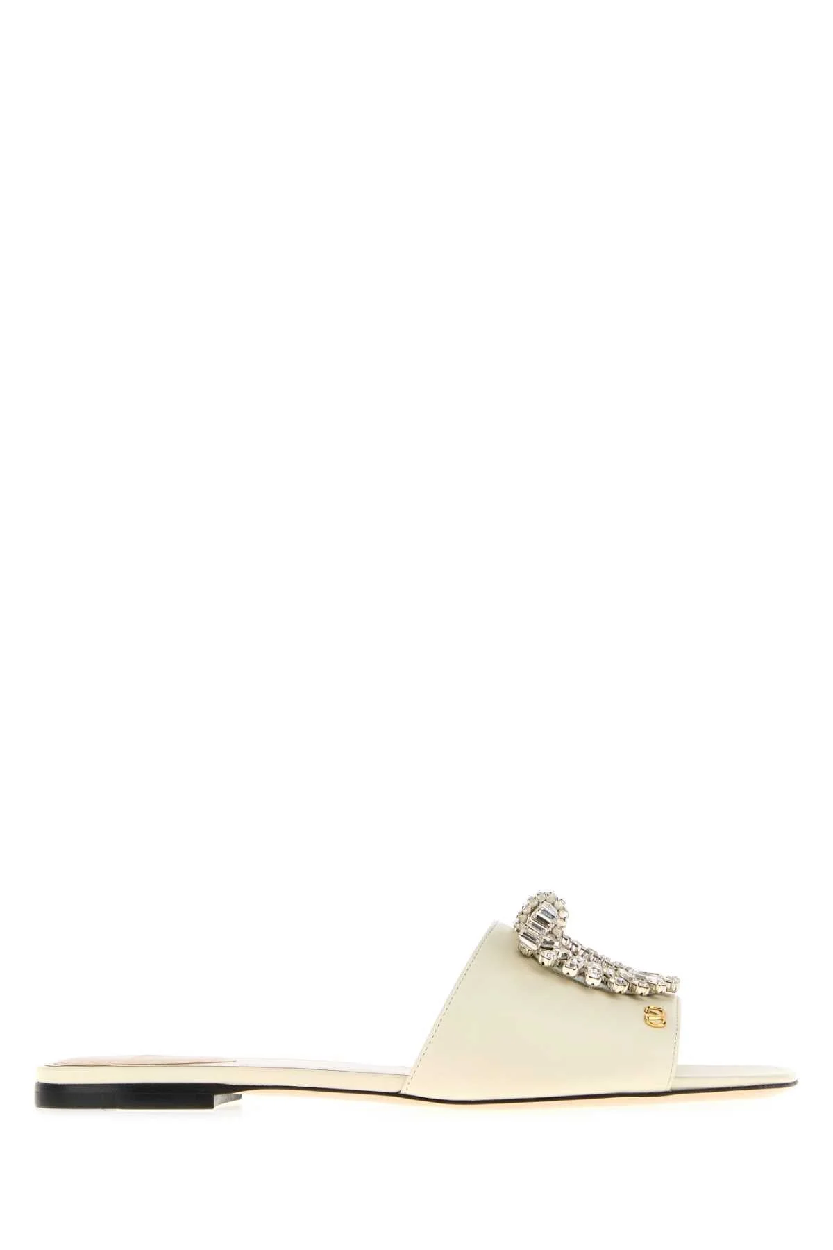 Valentino Garavani Women Ivory Leather Slippers - 1