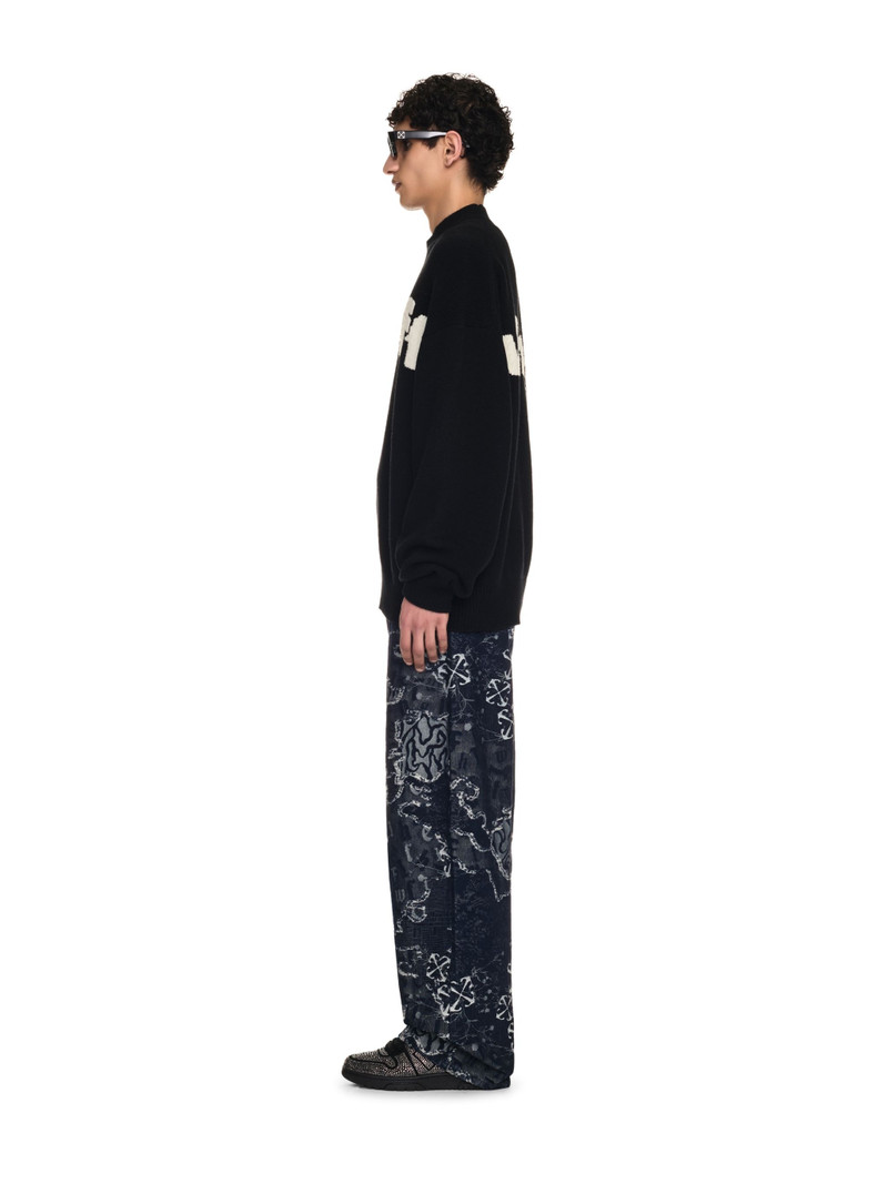Black/white Shared Logo Knit Crewneck 3