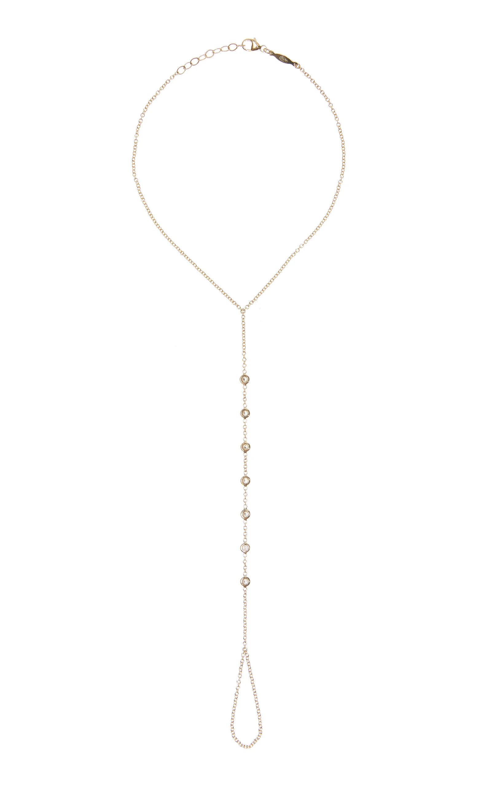 Exclusive La Isla 14K Yellow Gold Diamond Toe Anklet - 1