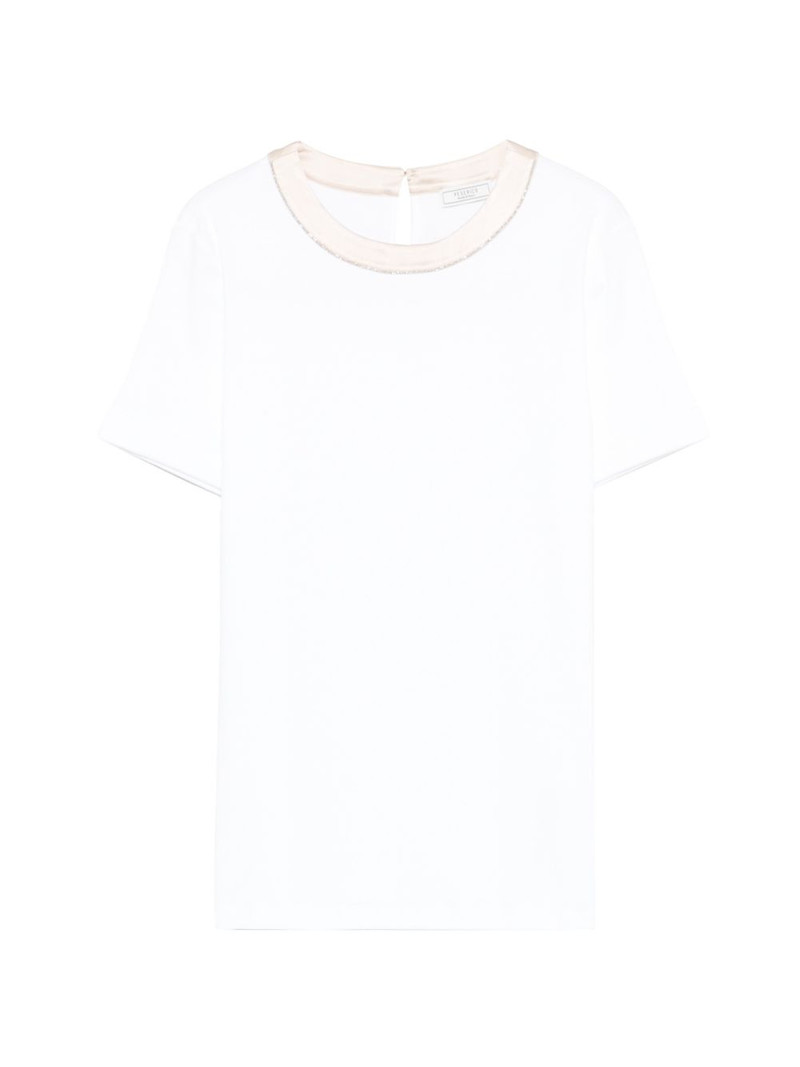 trim-detail T-shirt 1