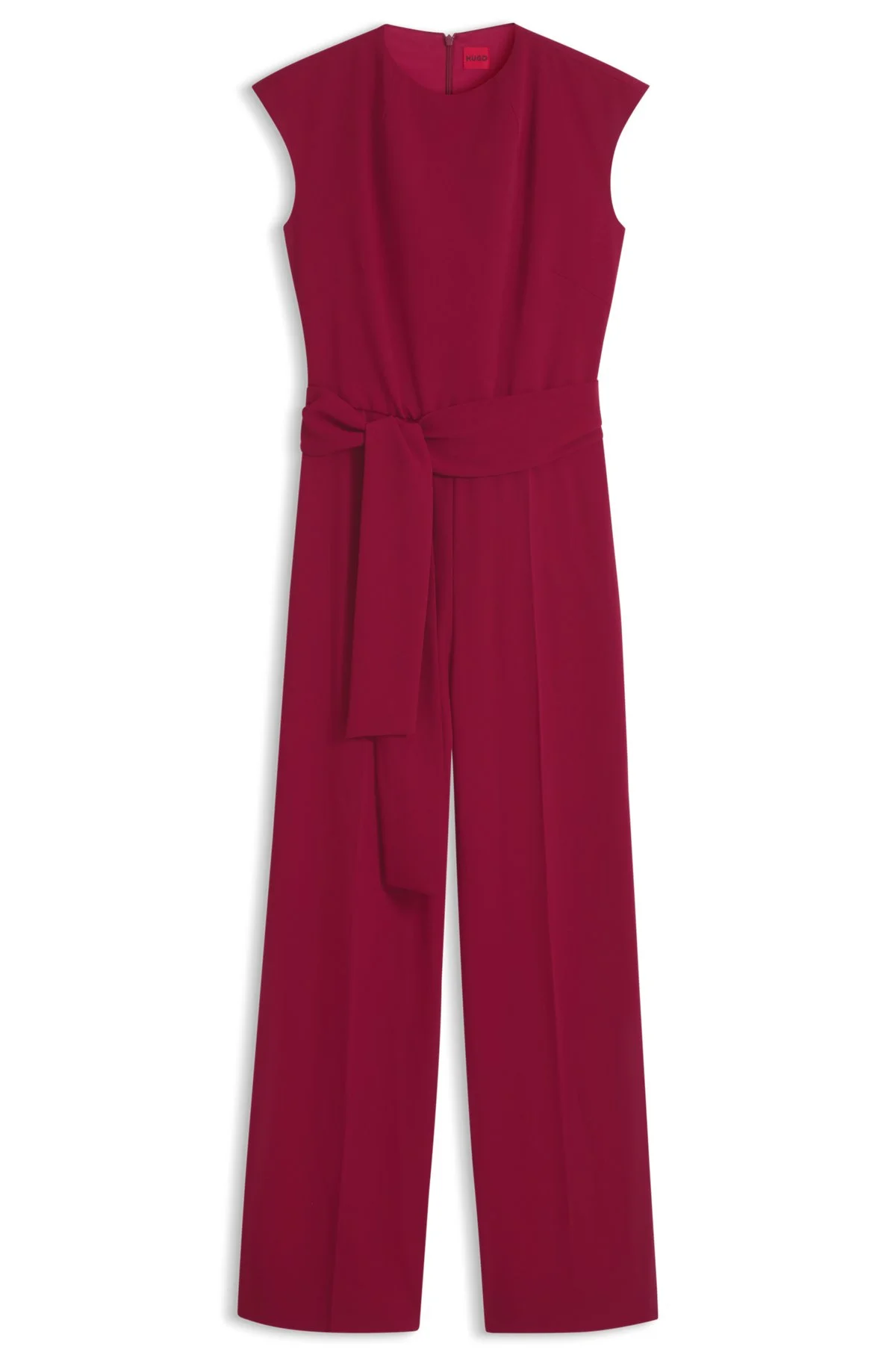 CREPE JUMPSUIT WITH BELT - 1