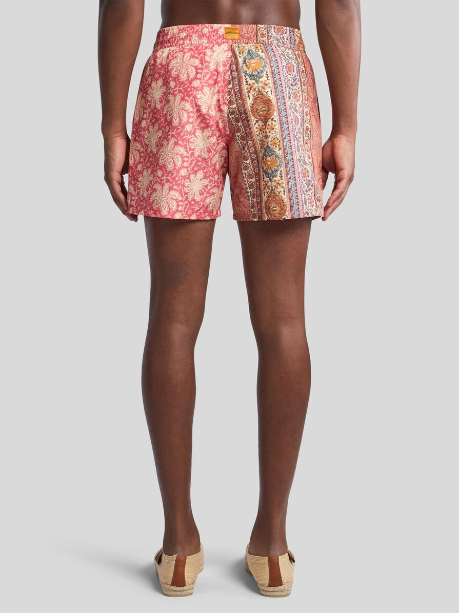 DOUBLE-PATTERN SWIM SHORTS - 5