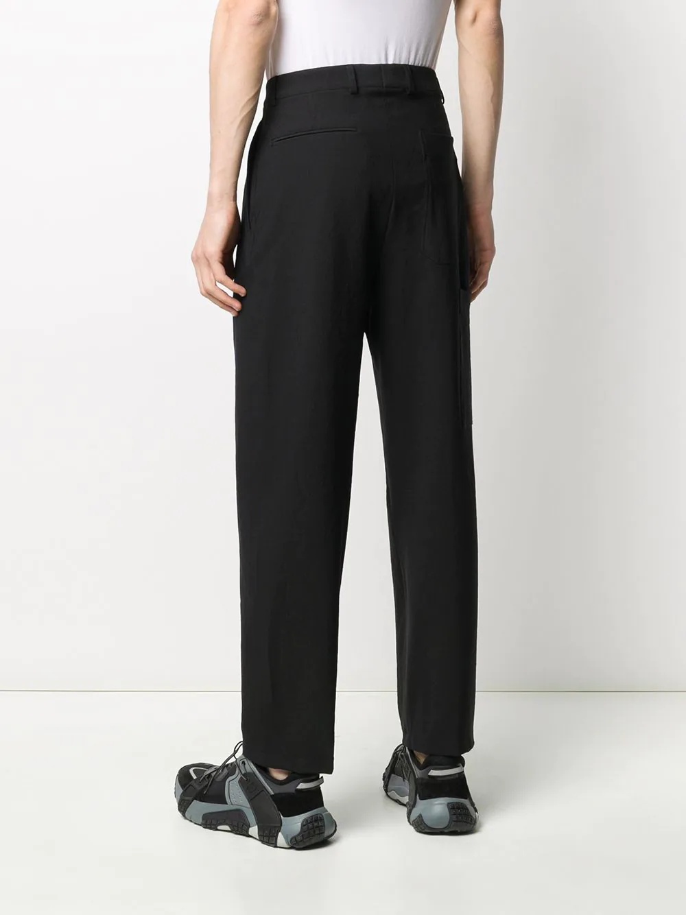 pleat detail tailored trousers - 4