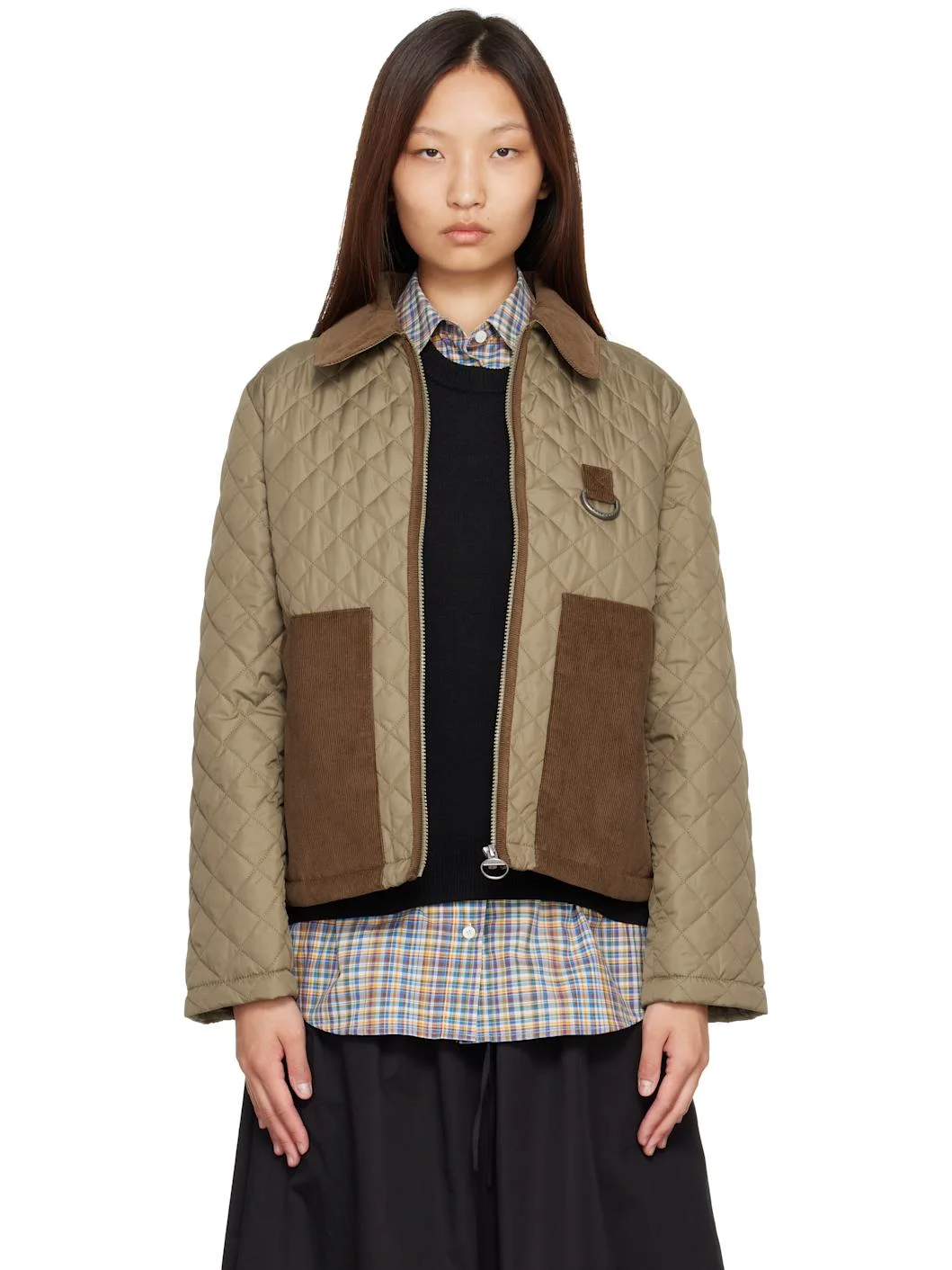 Khaki Aylesby Quilted Jacket - 1
