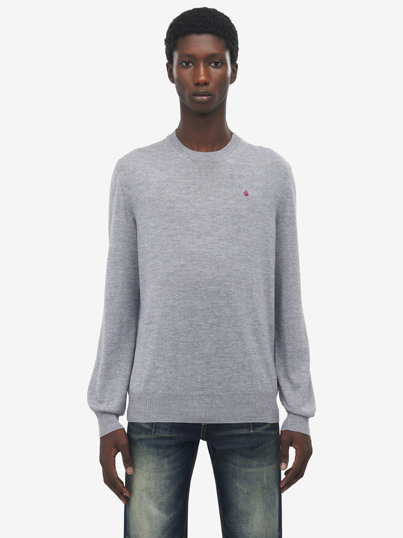 Alexander McQueen Merino Wool Inverted Skull Jumper outlook