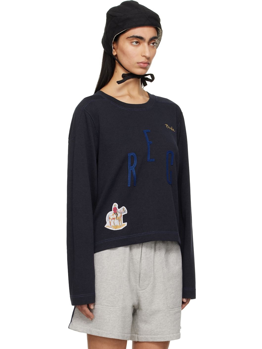 Navy 'Rec' Pullover Sweatshirt - 2