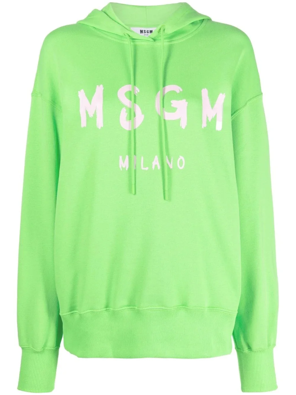 logo-print cotton hoodie - 1