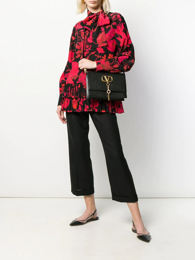 Valentino floral print pleated blouse outlook