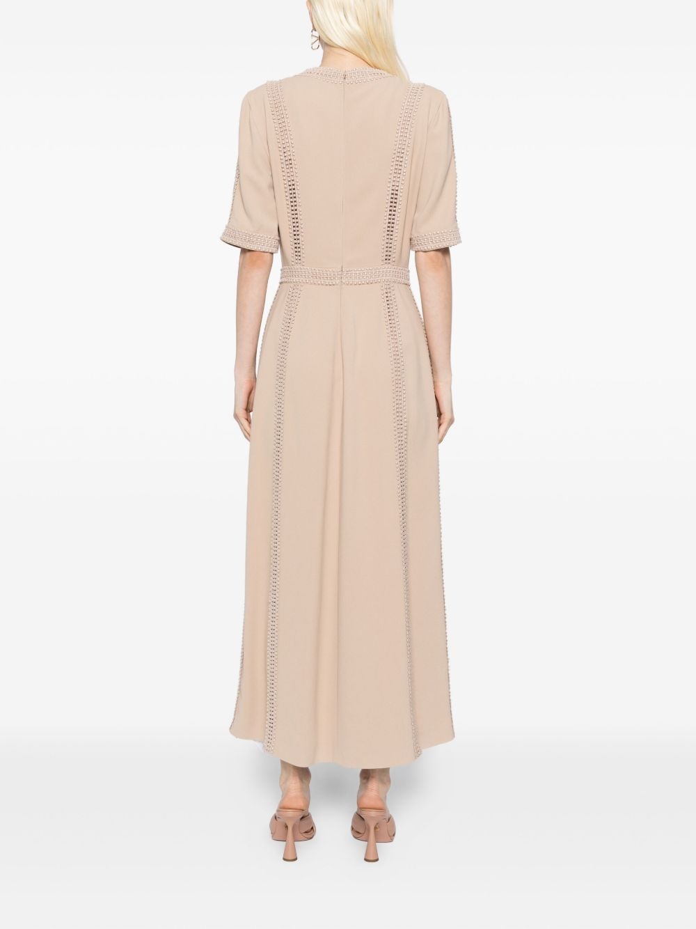 embellished-trim dress - 4