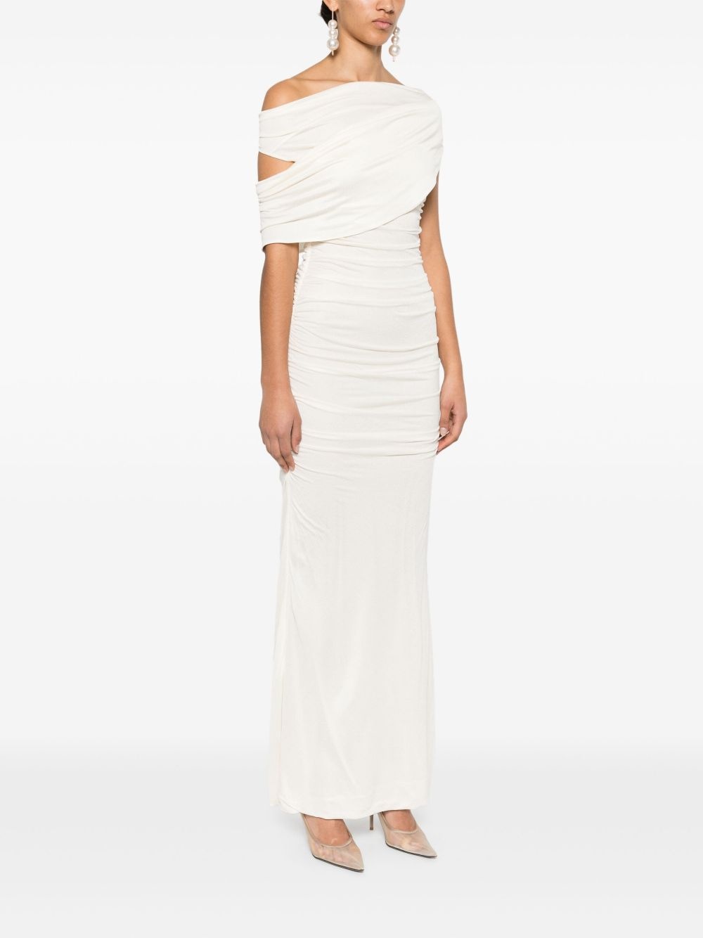 ruched maxi dress - 3