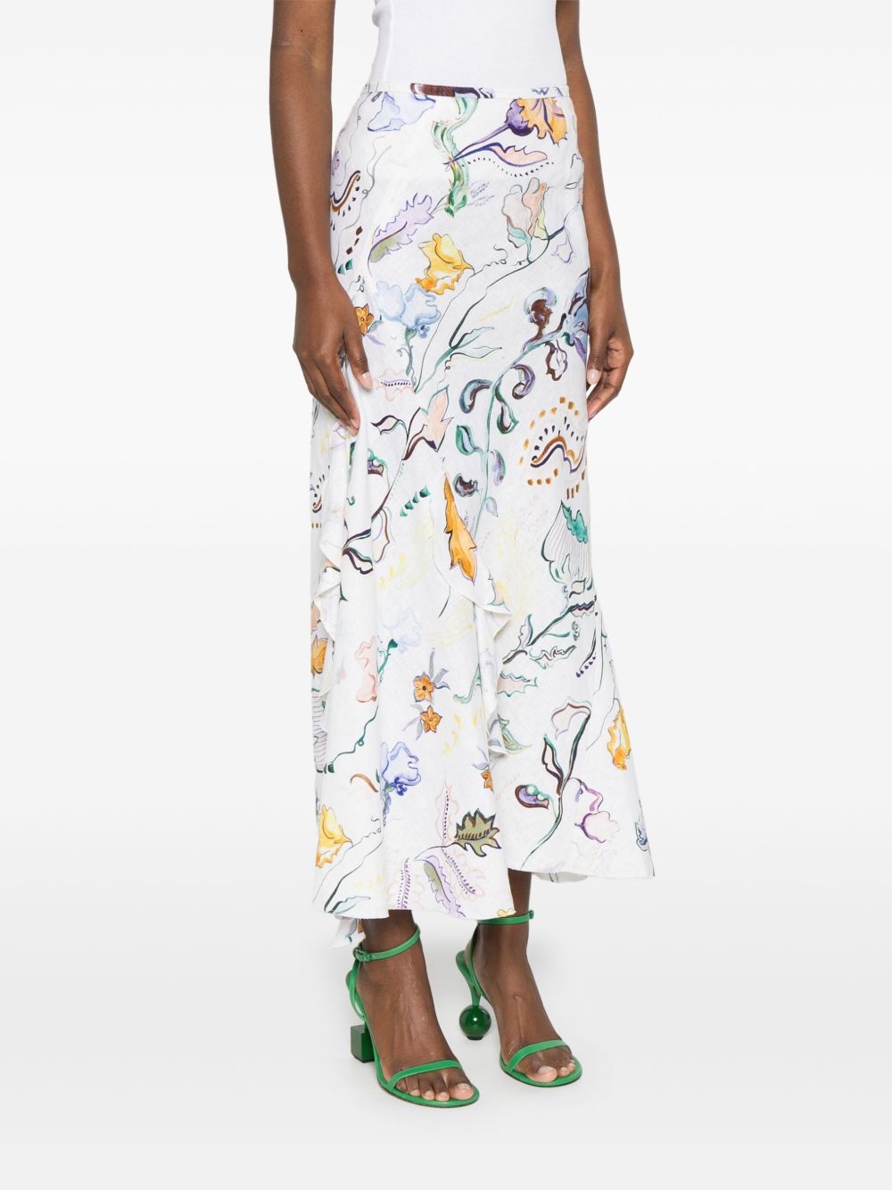 printed maxi skirt - 3