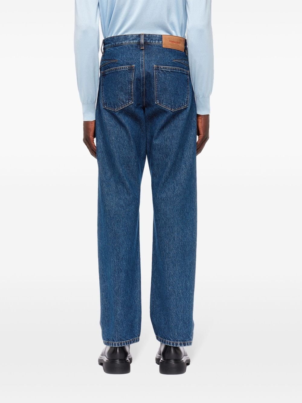 mid-rise straight-leg jeans - 4