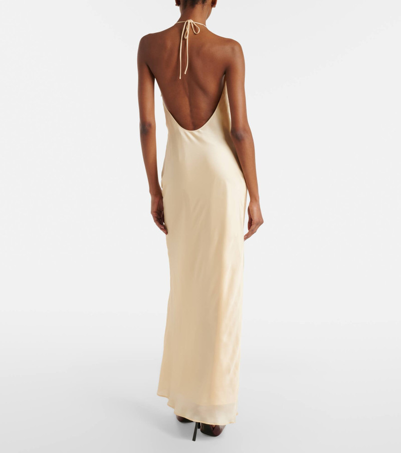 Draped chiffon maxi dress 3