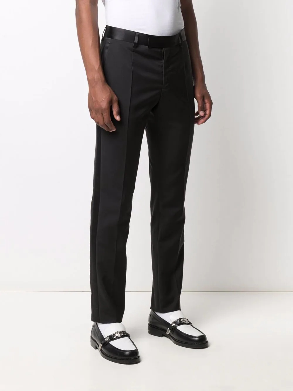 contrast-waistband trousers - 3