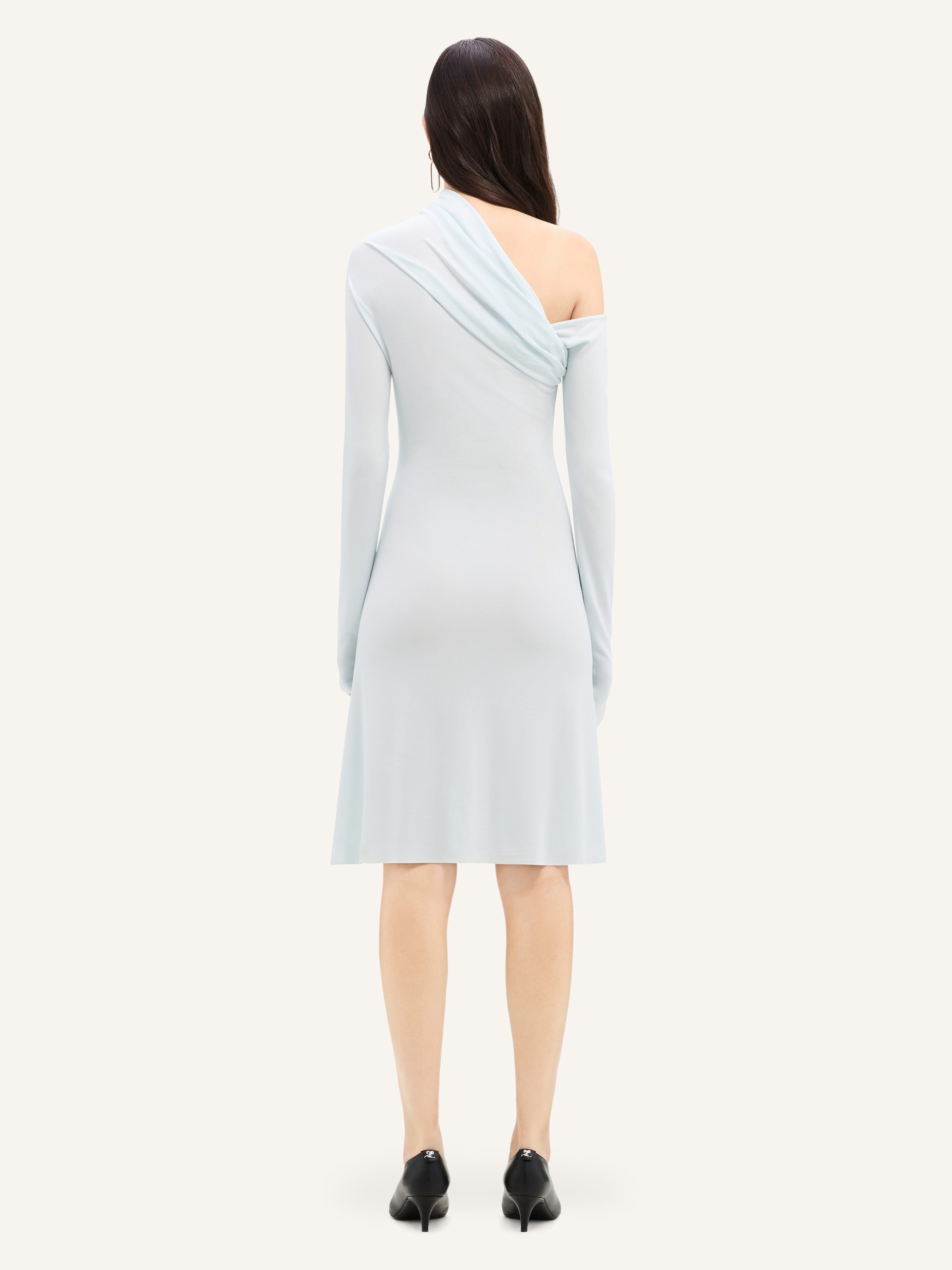 courrèges TWIST CREPE MINI DRESS | REVERSIBLE