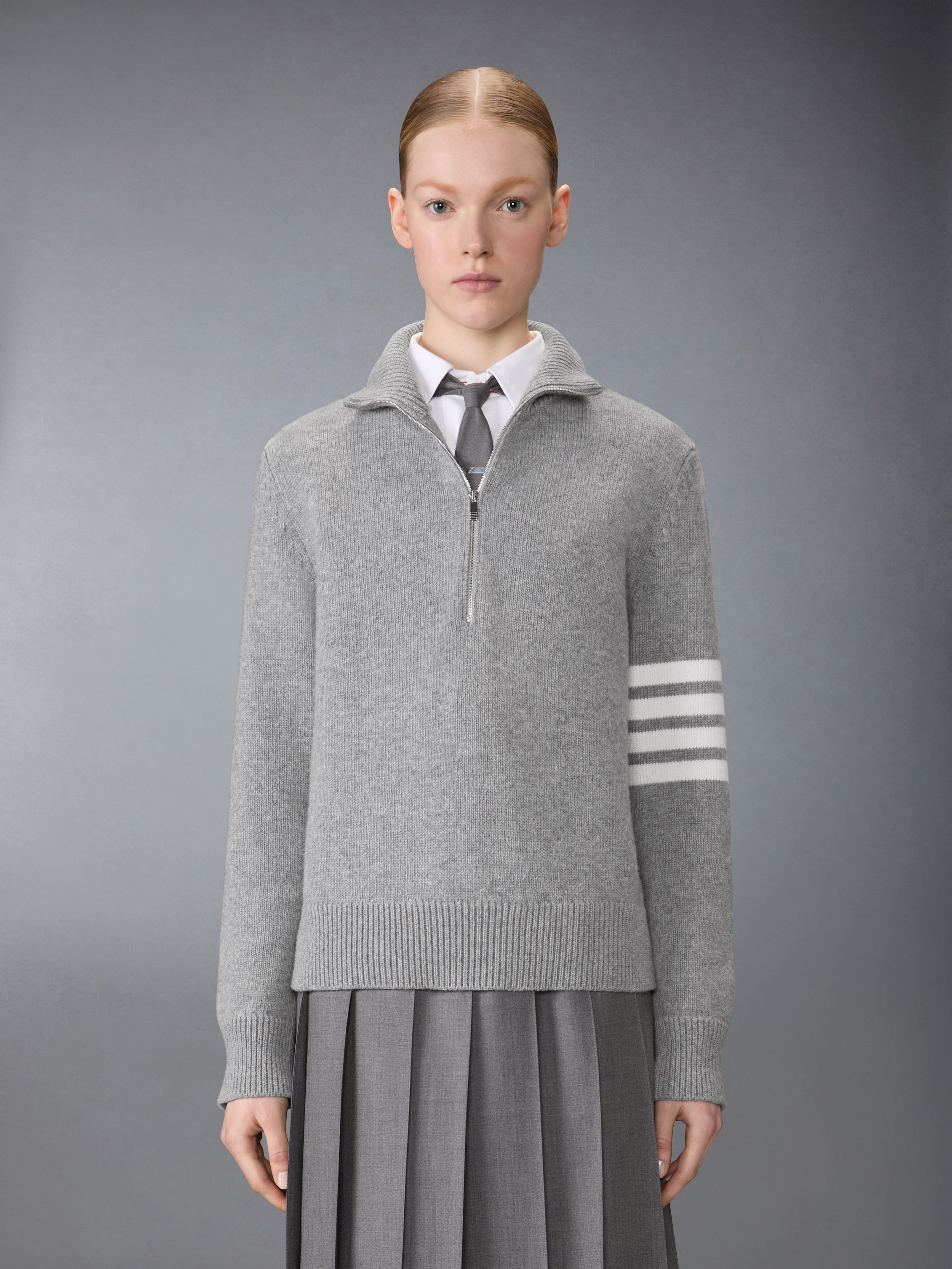 JERSEY STITCH MERINO WOOL 4-BAR PULLOVER - 2