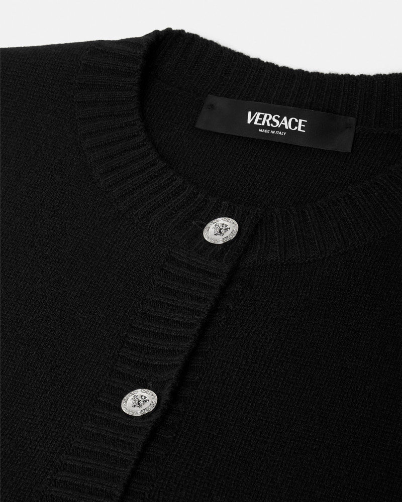VERSACE Wool-Cashmere Knit Shirt Dress outlook