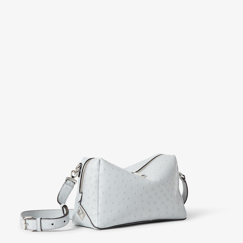 Fendi Lui Medium Pearl gray ostrich leather bag 1