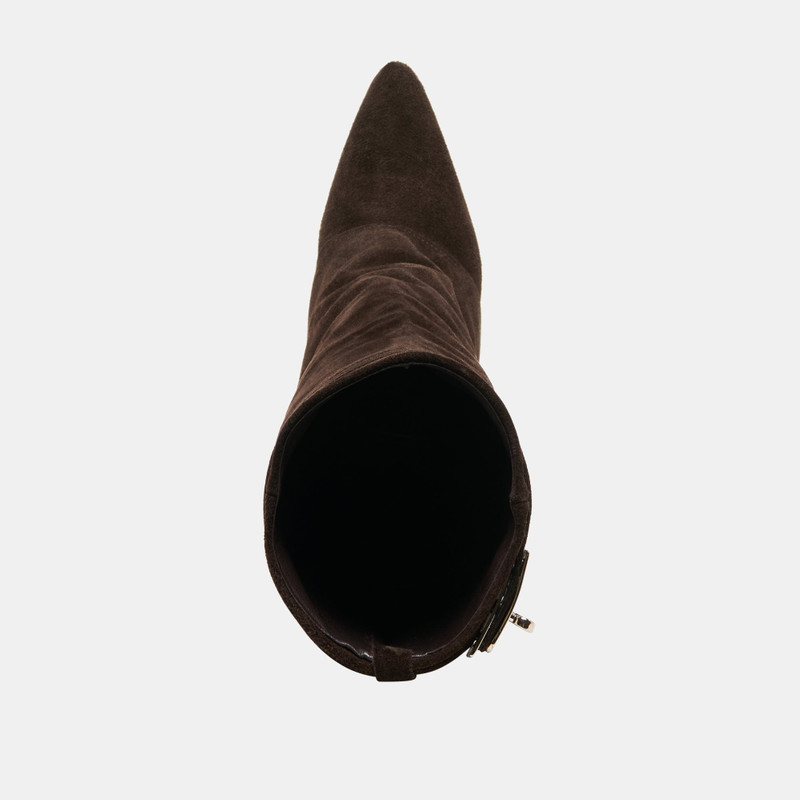 AGGY BOOTS DK BROWN SUEDE 8