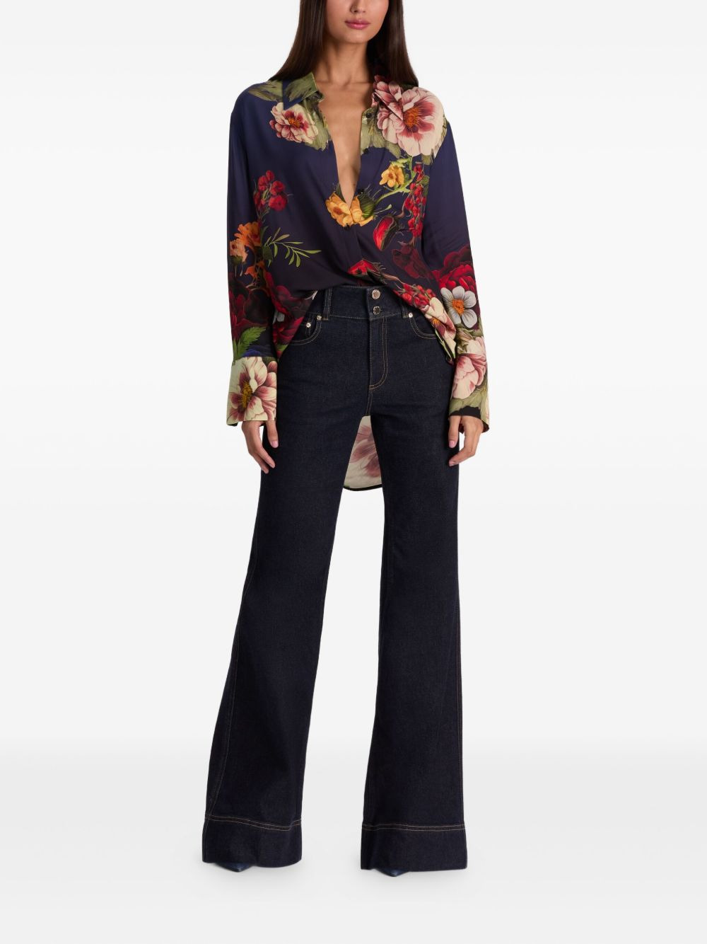 Finely floral button-down shirt - 2