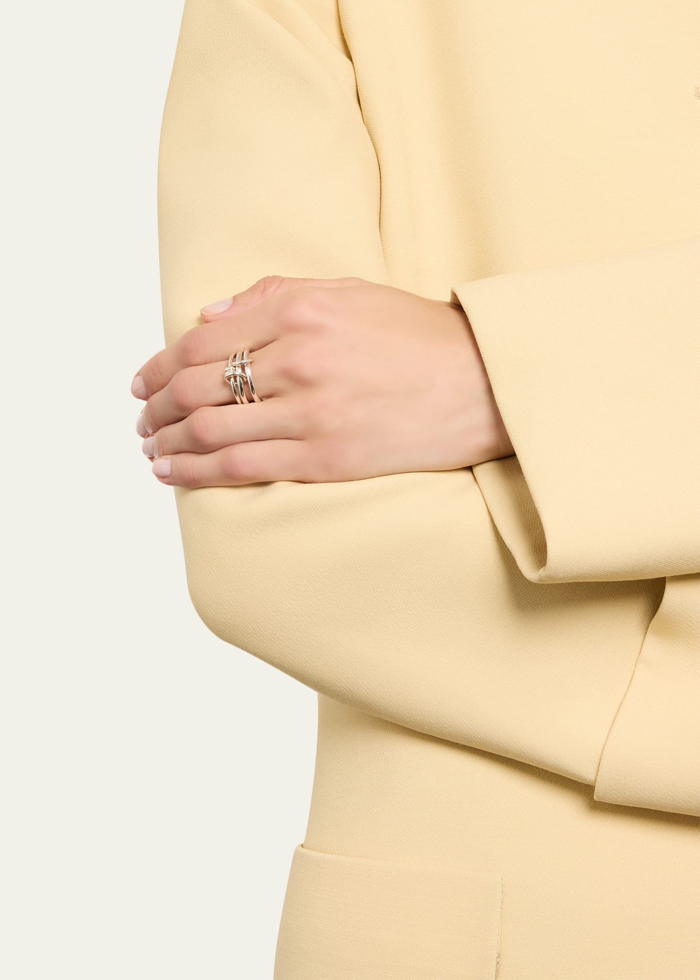 Three Link Ring with Connectors in Sterling Silver - 2