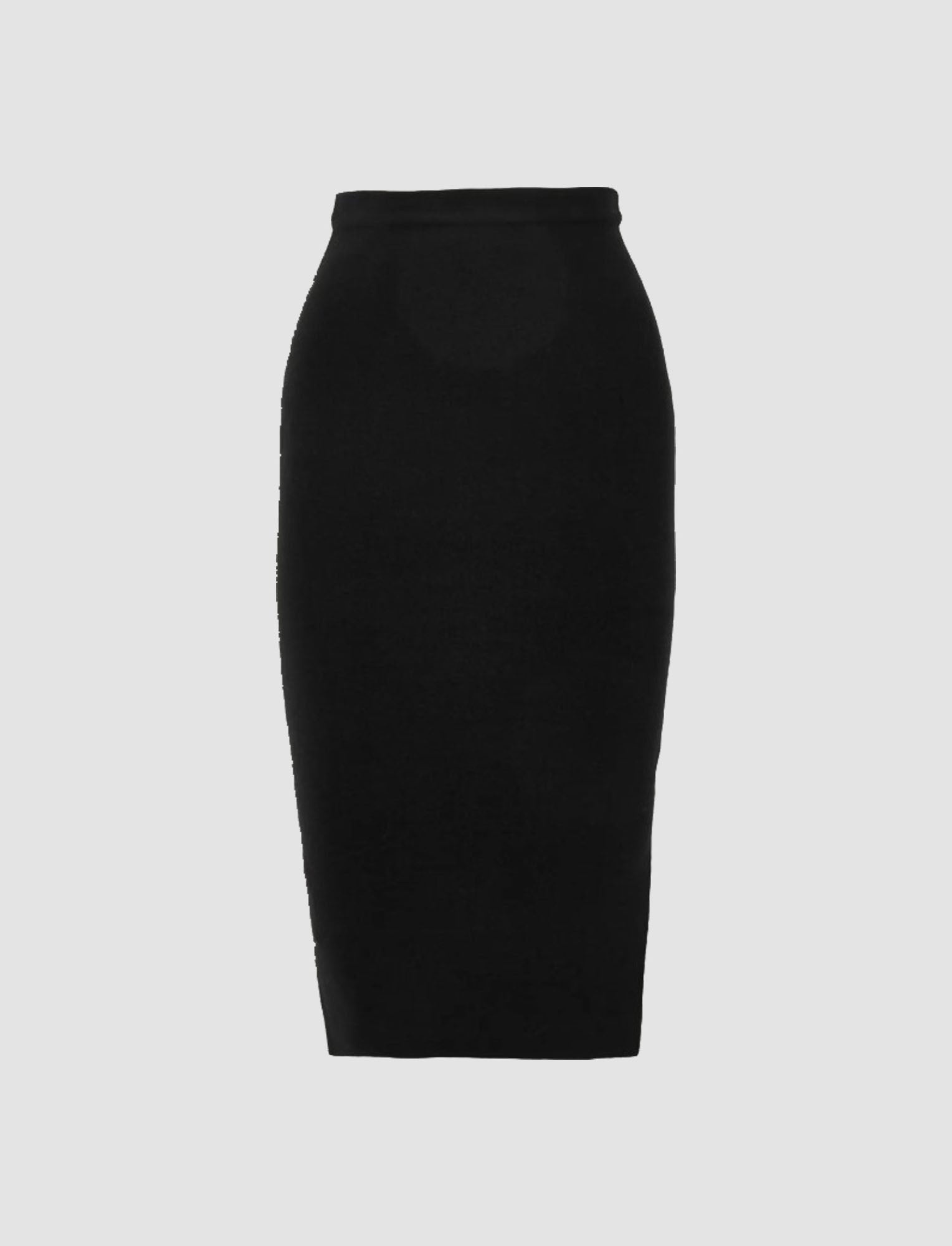 Silk Stretch Pencil Skirt - 1
