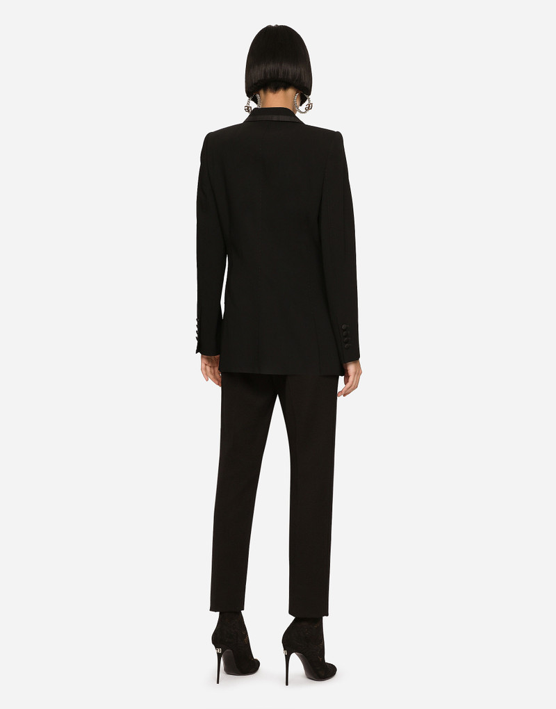 Single-breasted twill Turlington tuxedo jacket 3