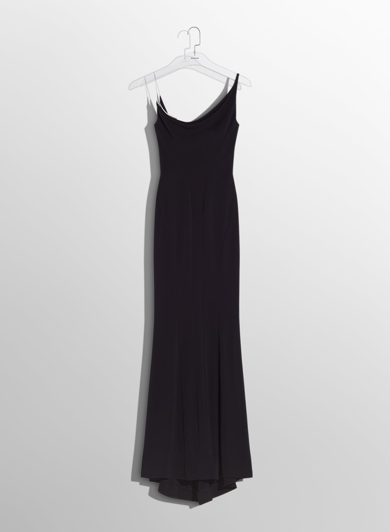 black crepe gown with metallic detail - 5
