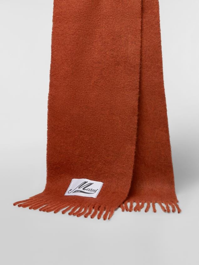 GREY BRUSHED ALPACA SCARF - 4