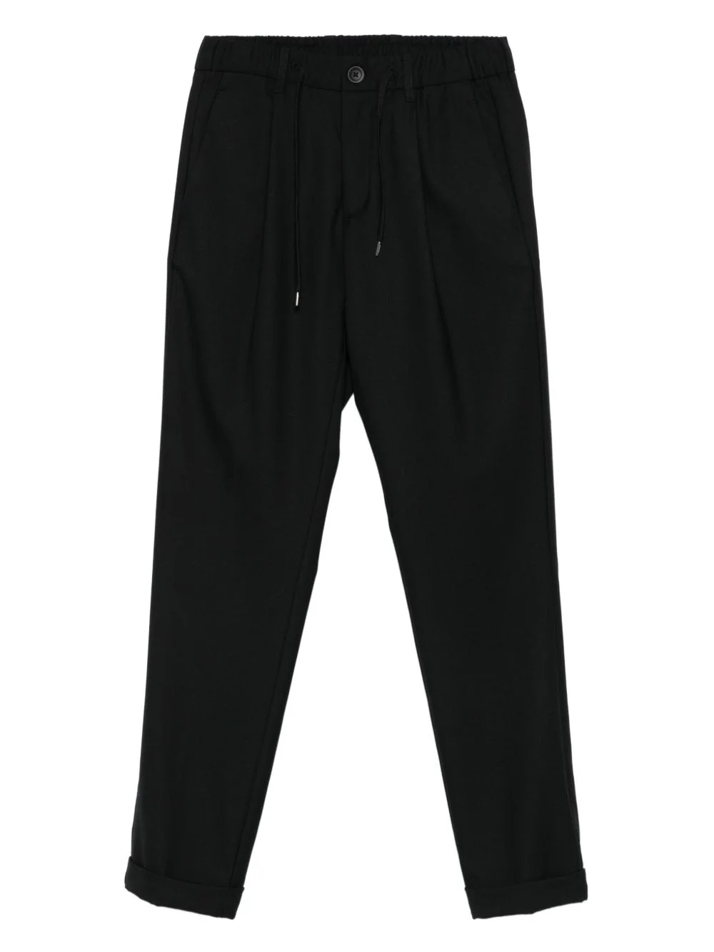 pleated drawstring trousers - 1