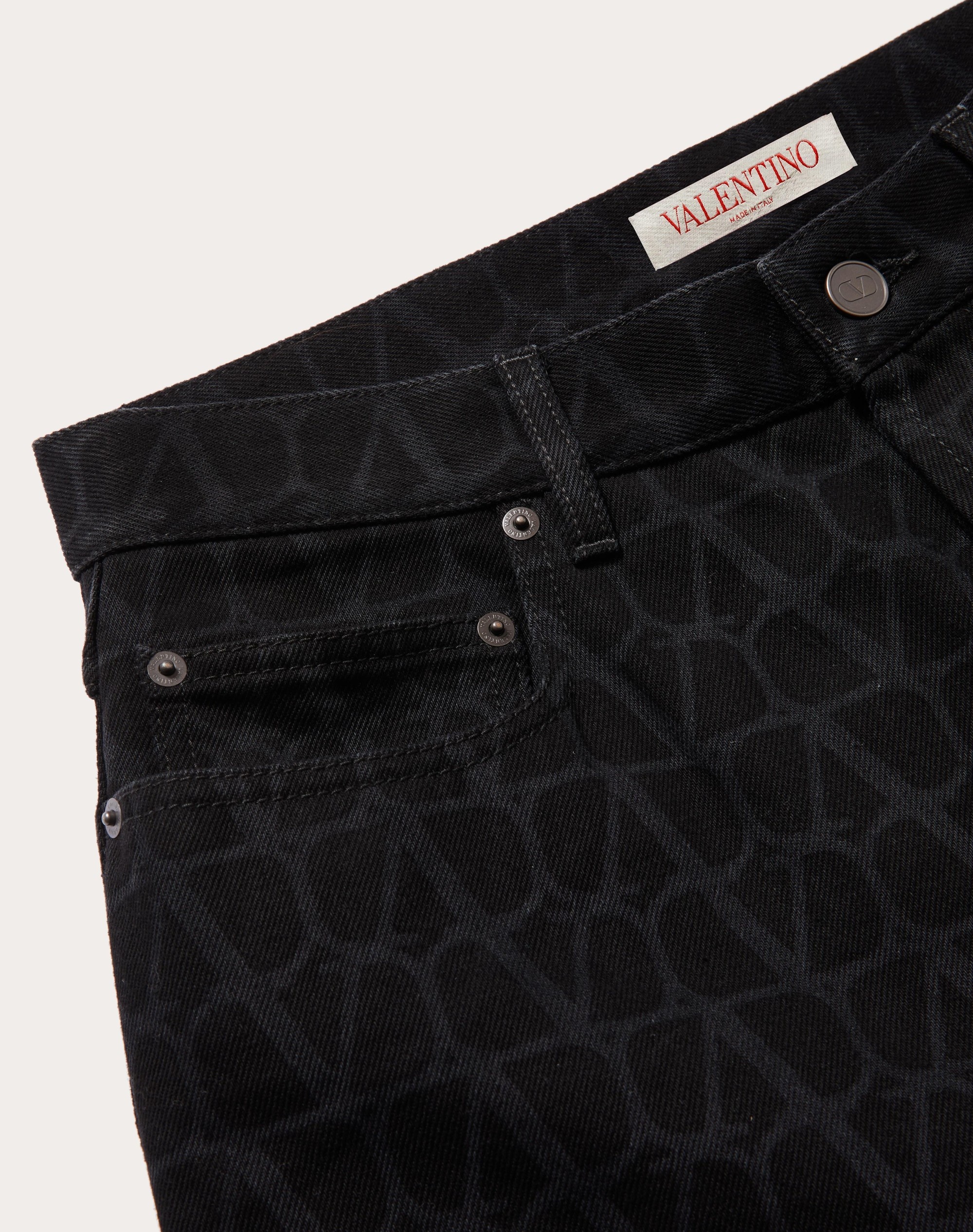 DENIM PANTS WITH TOILE ICONOGRAPHE PRINT - 3