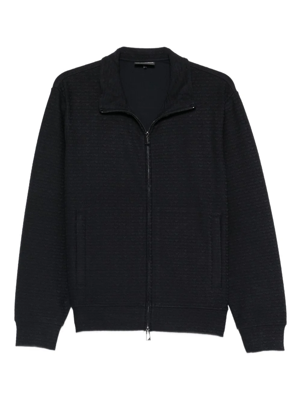 textured zip sweatshirt - 1