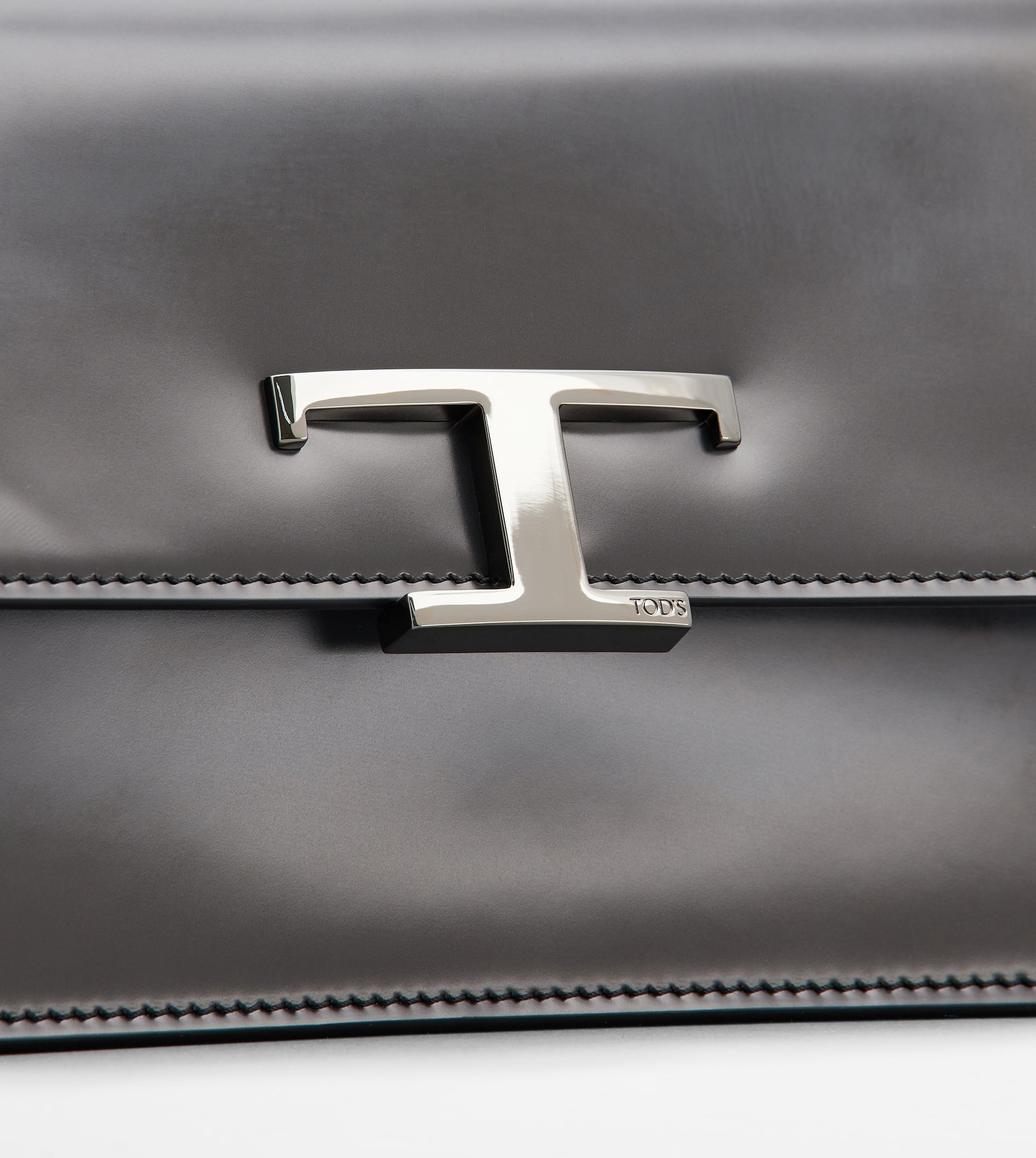 T TIMELESS SHOULDER BAG IN LEATHER MINI - GREY - 5