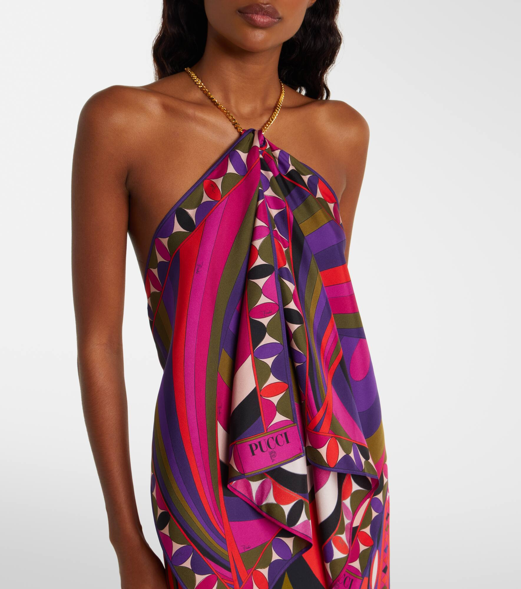 Iride embellished silk twill top - 6