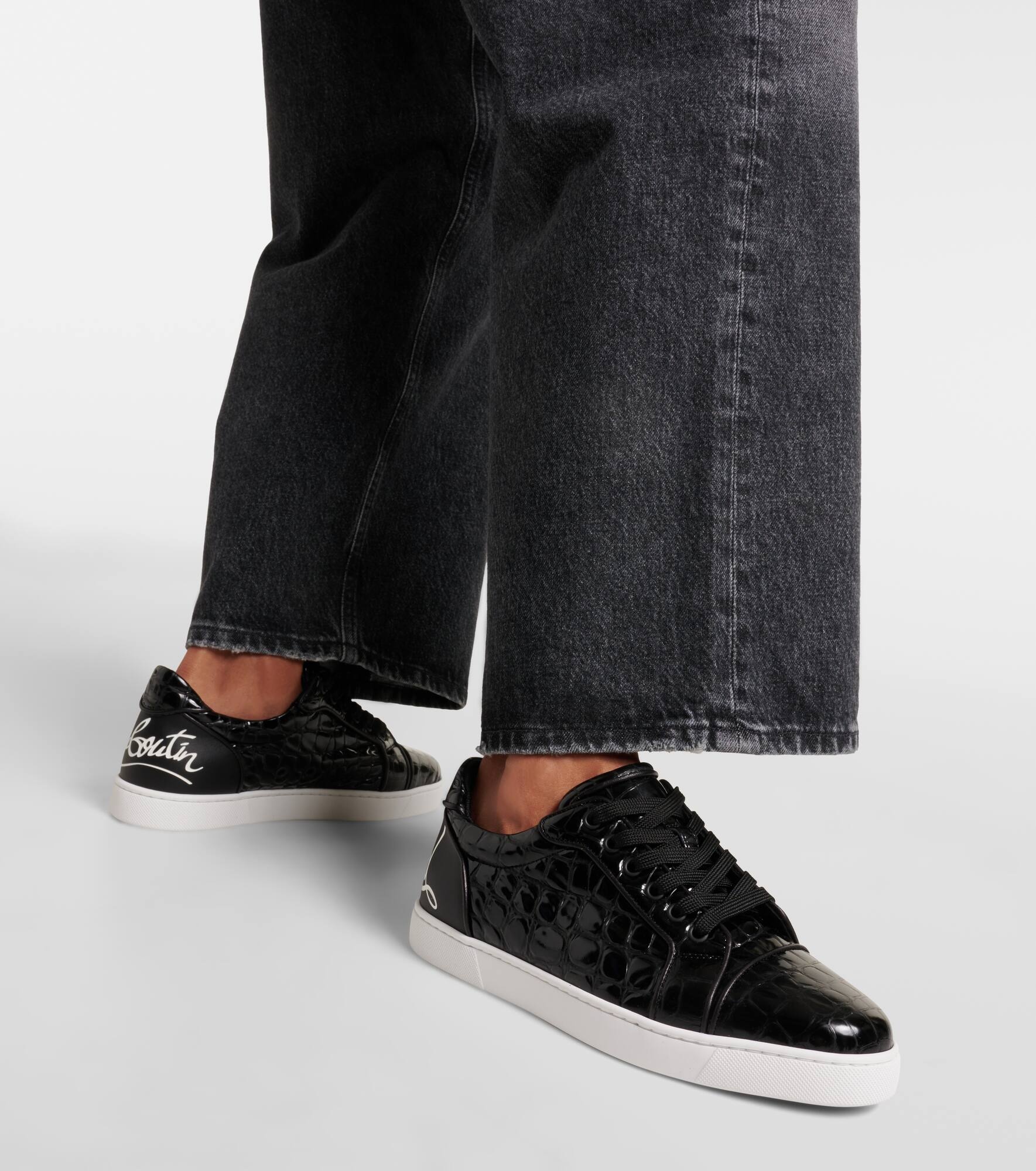 Fun Vieira croc-effect leather sneakers - 7