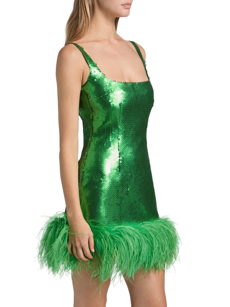 Women's Sior Feather-Trimmed Sequined Minidress - Giada 4