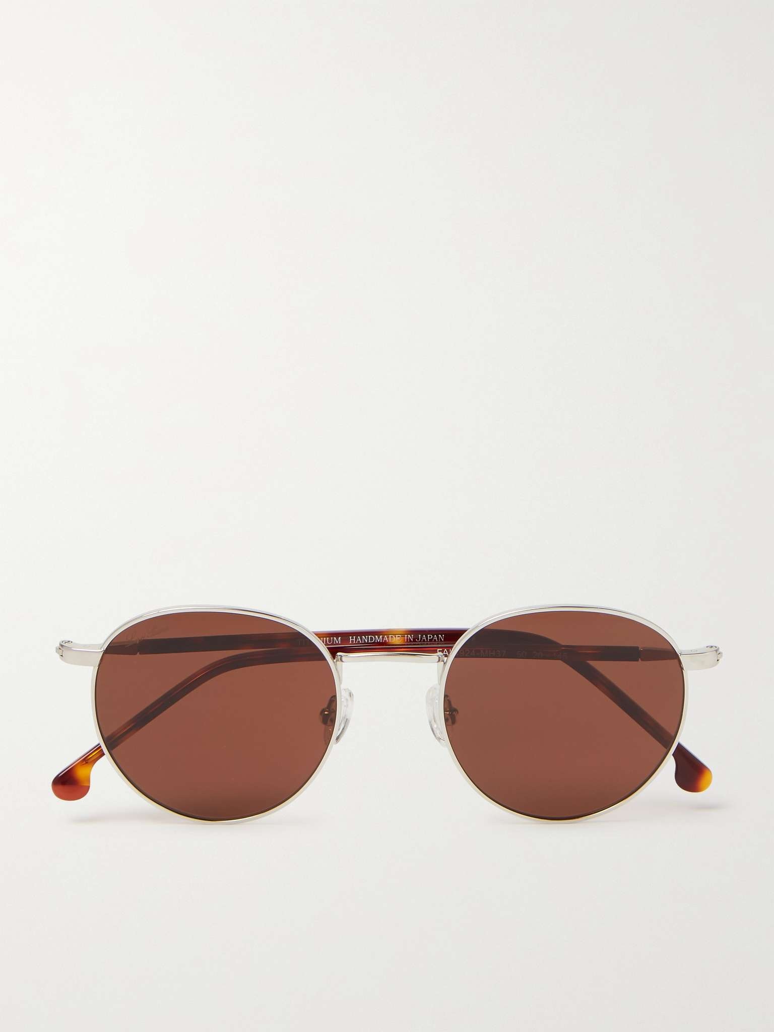 Weekend Round-Frame Gold-Tone and Acetate Polarised Sunglasses - 1