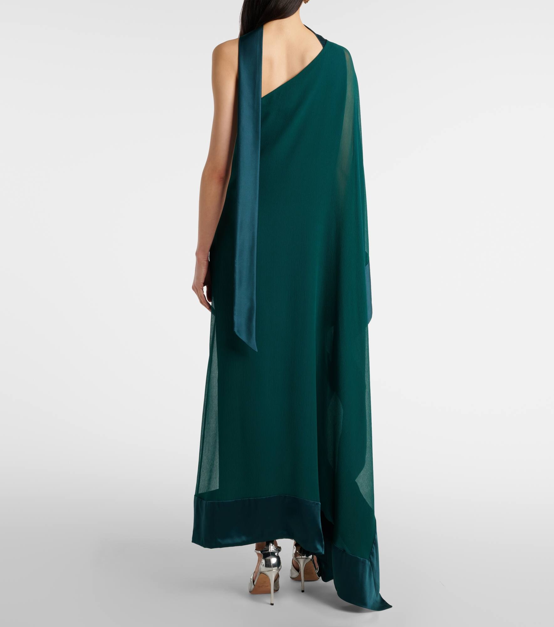 Betsy Spirito one-shoulder silk maxi dress - 3