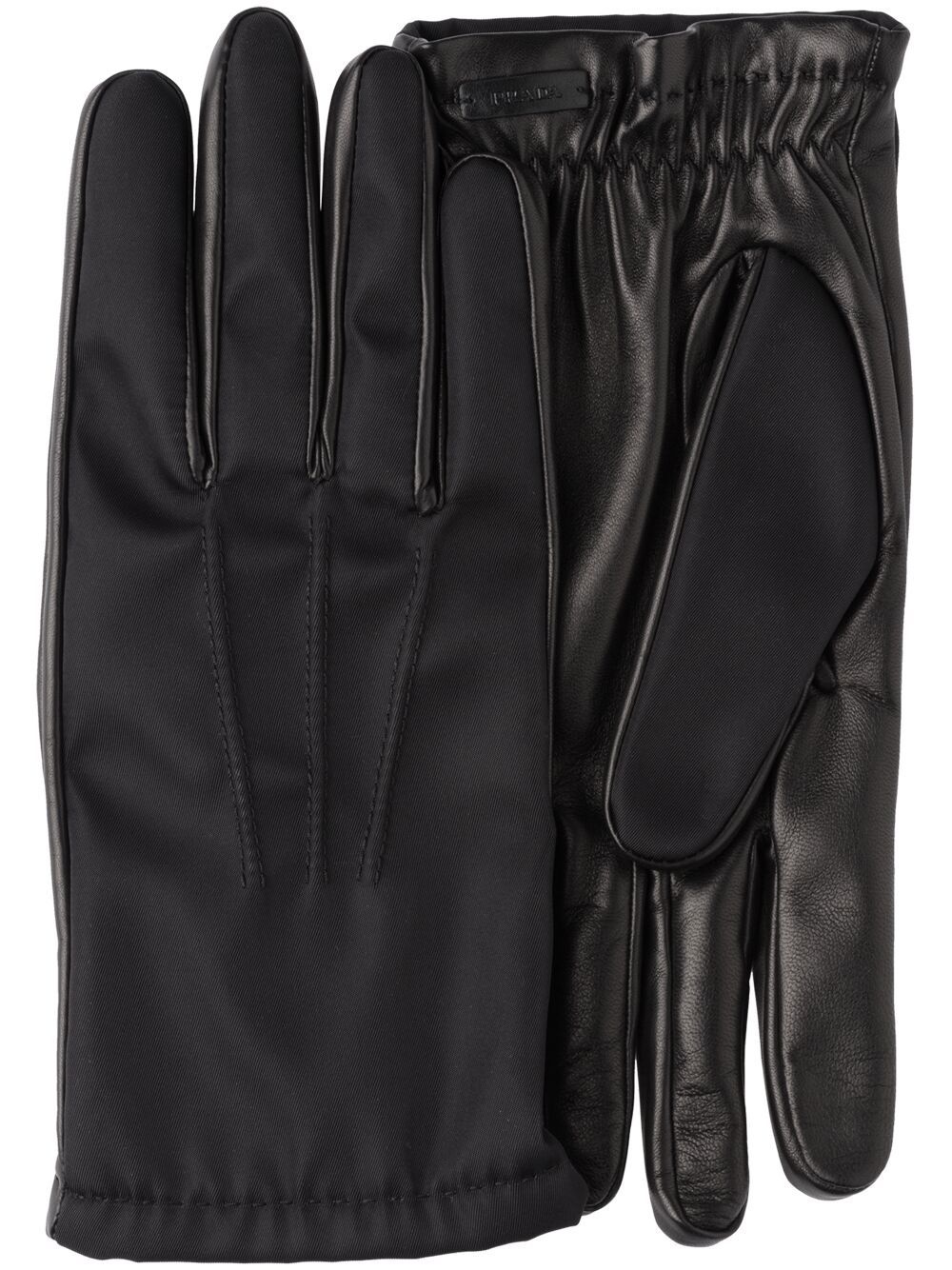 logo-plaque panelled gloves - 1