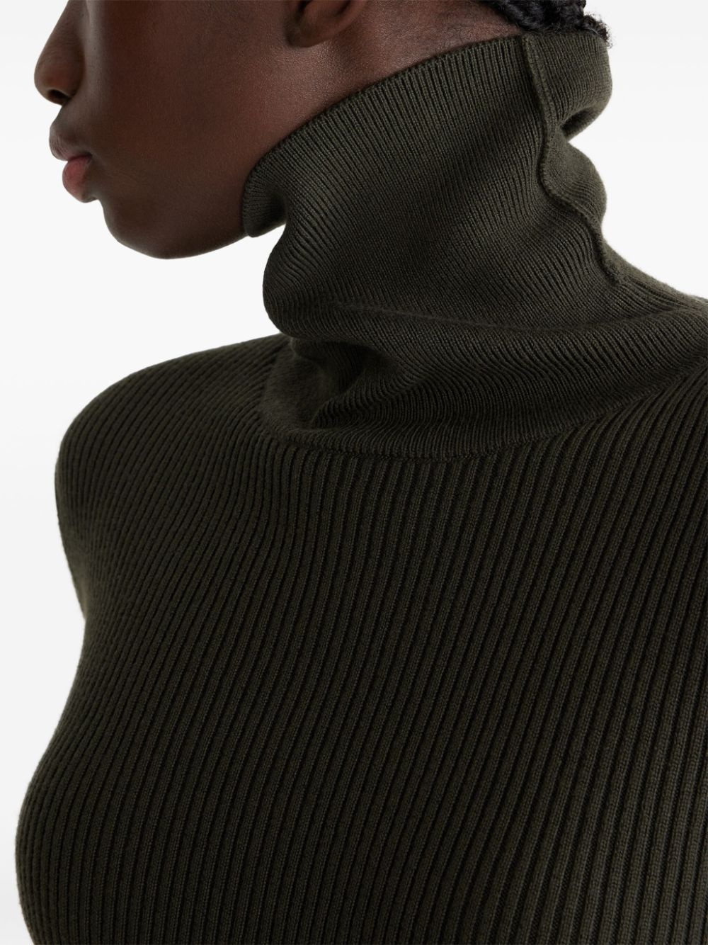 logo-appliquÃ© rib-knit sweater - 5