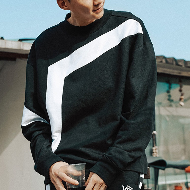 Vans Logo Printing Casual Sports Pullover Couple Style Black VN0A54NCBLK - 6