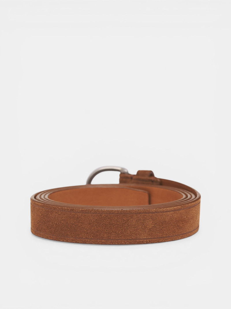 Ann Demeulemeester Konji Brown Reverse Leather Belt outlook
