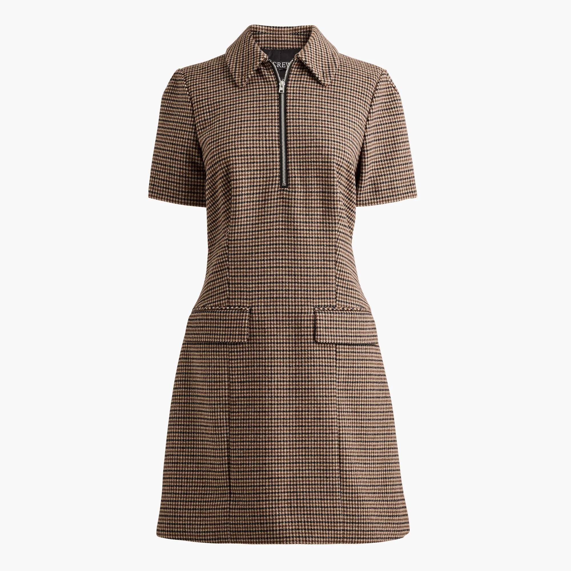 Parc dress in houndstooth wool blend - 1