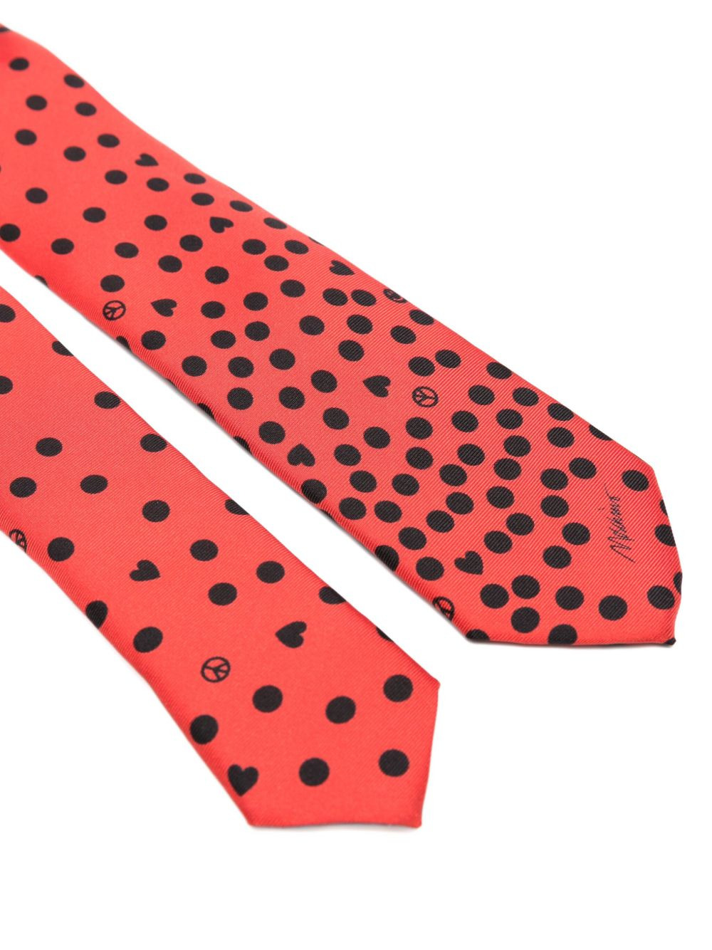 polka-dot silk tie - 2
