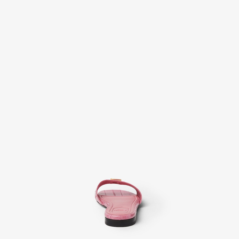 Fendi FFold Pink hagfish leather sandals 3