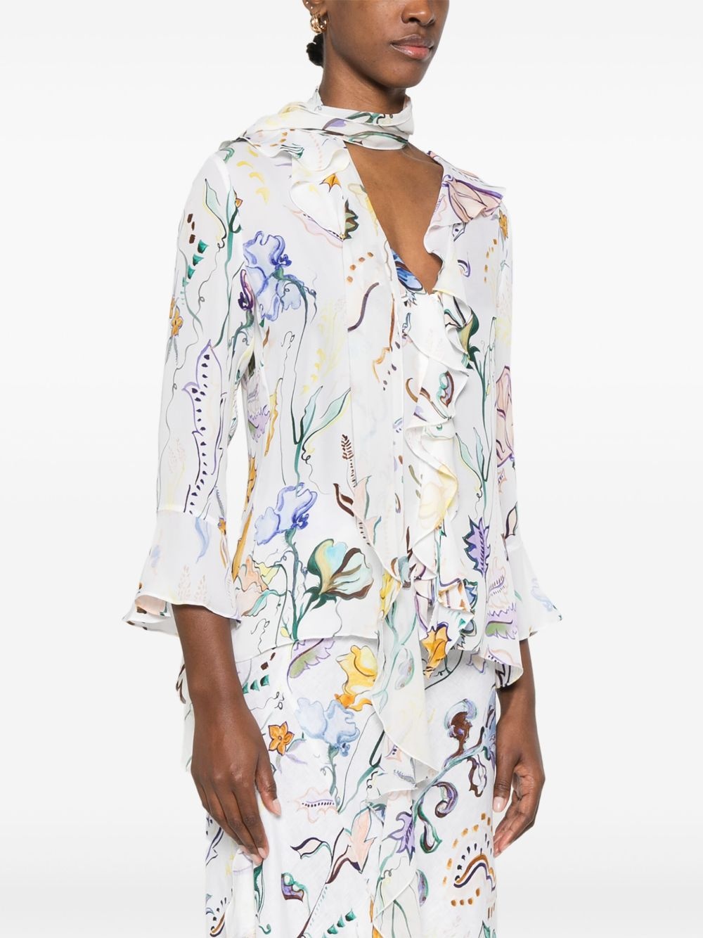 floral-print shirt - 3