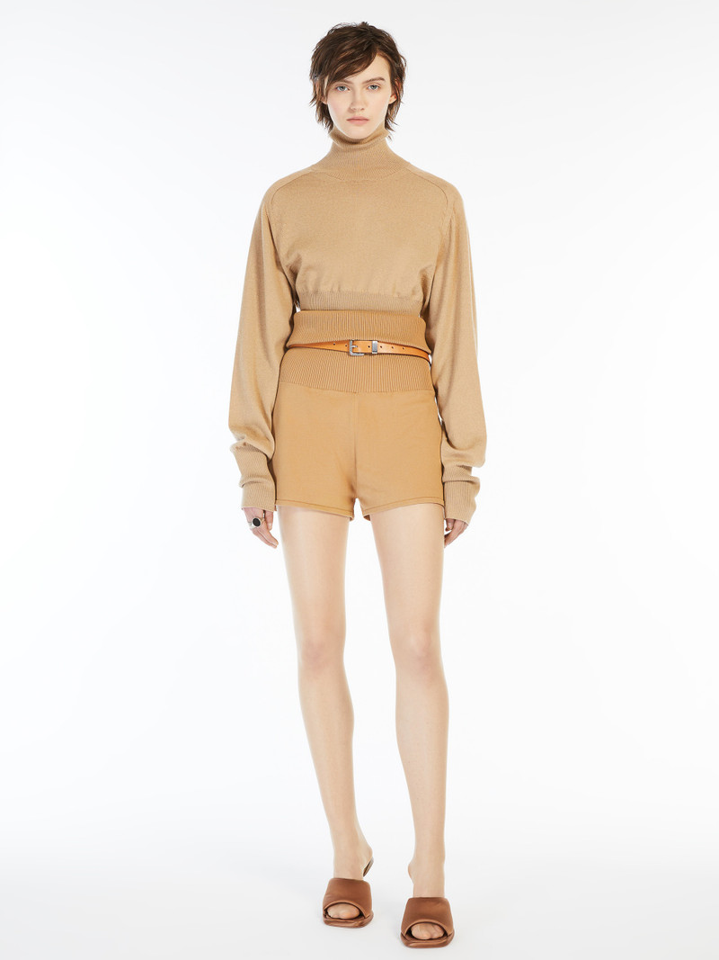 Sportmax ULULATO Cropped mock polo-neck sweater outlook