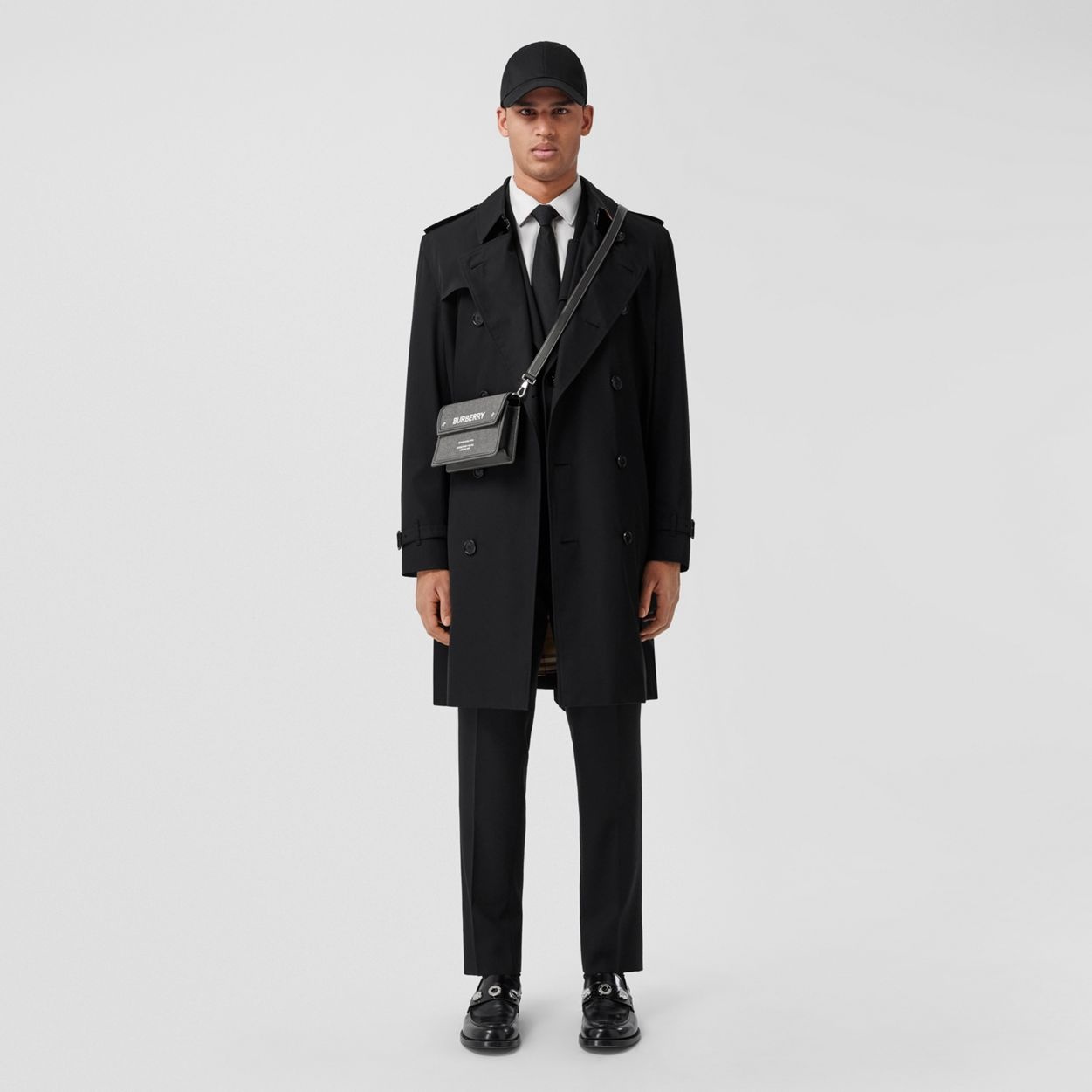 Horseferry Print Canvas and Leather Crossbody Bag - 7
